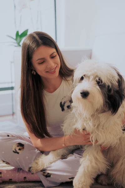 nata Pijama pantalón y camiseta en piel de durazno